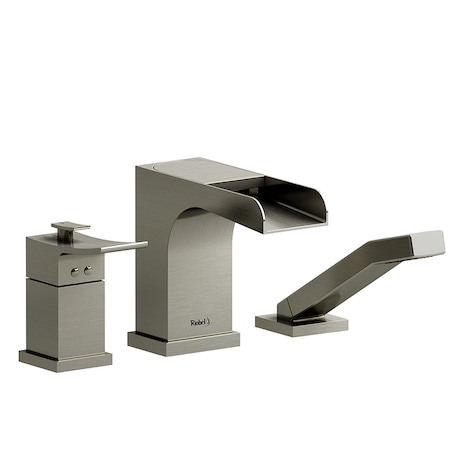 Riobel Zendo 3-Hole Deck Mount Tub Filler With Trough ZOOP17BN